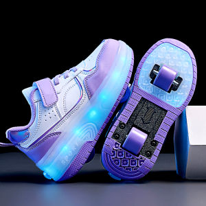 Princess Roller Skate Shoes for Girls And Boys Sports Roller Shoes Anti-Slip Wear-Resistant Rubber Sole All-Season Universal