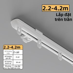 SHELIANKE | Ray Màn Cửa Treo Bên Treo Trên Dễ Lắp Đặt Êm Ái Trơn Tru Thanh Treo Có Thể Kéo Dài