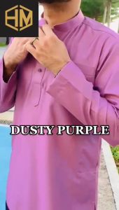 Baju Melayu / Baju Raya /Baju Kurta Dewasa / KURTA LELAKI BERKOLAR LENGAN PANJANG COTTON / POCKET