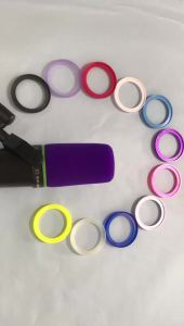 Vỏ Bọc Chống Gió Bằng Bọt Chuyên Nghiệp Violet Hấp Thụ Âm Thanh Cho Micro Shure SM7B SM7dB Với Vòng Giữ Màu Đen Trắng