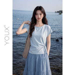 YOUXIANG | Áo Thun Giảm Eo Có Dây Kéo