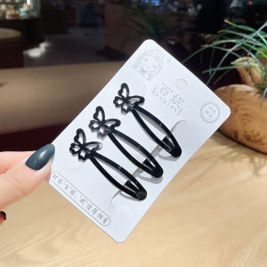 กิ๊บติดผมแบบเรียบง่ายสีดำ สำหรับเด็กผู้หญิง กิ๊บติดผมด้านข้าง สำหรับตกแต่งผม กิ๊บติดผมแบบมีหาง กิ๊บติดผมแบบมีหาง สำหรับเด็กผู้หญิง