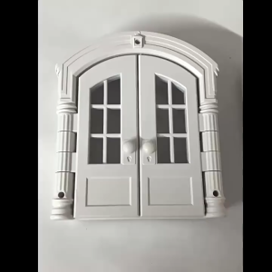 PETCARESMYABS Pet Cat Door French Door Frame Pet Entry 2 Doors Design Enter And Exit ABS Lockable Cat Door Cat Supplies