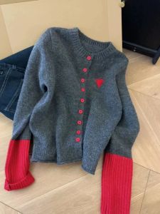 New Arrival Knit Open Cardigan Women Soft Unique Inner Shirt Color Block Design Comfortable Fiber Pullover Commuting Fashion