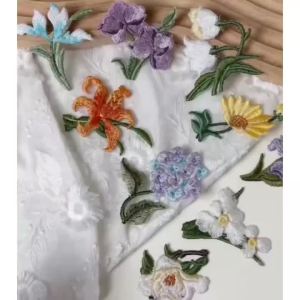 DUTRIEUX | Exquisite Flower Ironing Embroidery Patches Decorative Clothing Backpack Covering Repairing Holes DIY Accessories