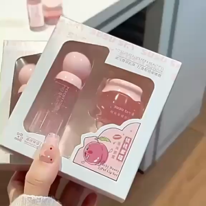 K8176 桃桃蜜罐唇妆套盒 Peach Honey Jar Lip Makeup Set (1 set)