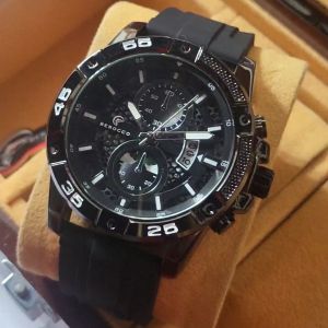 JAM TANGAN PRIA DEWASA 2024 KASUAL CRONO VARIASI BEROCO SD-7100 ORIGINAL TANGGAL AKTIF TALI RUBBER