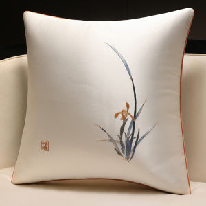 Đệm Ghế Sofa Phong Cách Trung Hoa Mới Đệm Lưng Văn Phòng Phòng Khách Đệm Quanh Năm Màu Trơn Khóa Kéo Chất Liệu Vải Khác