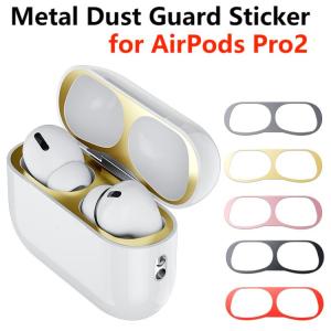 Metal Dust Sticker for Airpods Pro2 Gen Protective Case Cover Apple Headset Metal Film Headphone Charging Box Dust-Proof Sticker