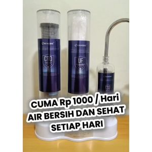 MISS LIFE ONE HOME Pemurni Air Penyaring Air Kran Pemurni Air 3 Stage Ultrafiltration Water Purifier Air Kran Genuine Water Purifier with a Premium Filtration Filter Air Kran Dapur Keran Cuci Buah Masak Sup