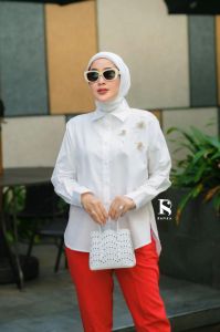 (9) RAFIKA MERDEKA Baju Atasan Kemeja Merah Putih Merdeka Shirt By Rafika. Nazra Sha
