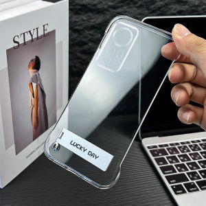 Ultra-Thin Transparent Protective Case for Xiaomi 12 Pro/S/12 Ultra Sensation High-End Feel Stand No-Border Anti-Fall Simple Style for Men And Women