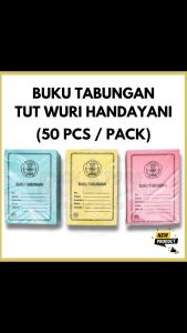 BUKU TABUNGAN TUT WURI HANDAYANI (50 PCS / PACK) DIKIRIM WARNA RANDOM