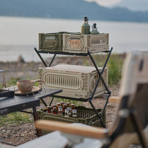 Folding Large Collapsible with Removable Storage Bins with Lids Stackable Organizer with Handle Picnic Basket