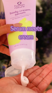 Human Nature Body Cream Serum Almond & Honey Scent 200ml | Ceramide + Cica + Niacinamide