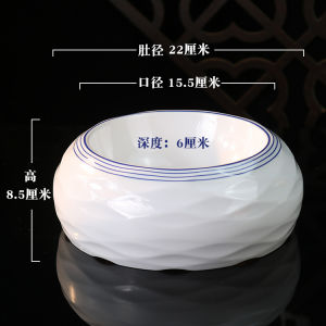 ชามทรงกลมสร้างสรรค์สำหรับร้านอาหารไห่ตงแบบมีรูปทรงไม่สมมาตร ชามปลาสเต็กไก่ ชามไห่ตงสำหรับร้านอาหารไห่ตงขนาดธุรกิจ