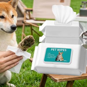 PawPulse【Local Stock】80/10Pcs Multi Purpose Disposable Pet Wipes for Dogs Cats Sensitive Skin Care and Odor Remover for Paws Ears and Body