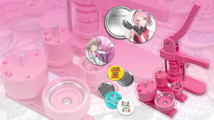 PSD - 3in1 Set DIY Button Maker Machine 25mm 32mm 58mm Handmade Metal Pinback Supplies Round Badge Punch