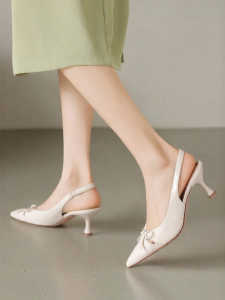 DUSTO | New 2026 Summer Slender High Heel Pointed Toe Hollow Out Bow Sandals