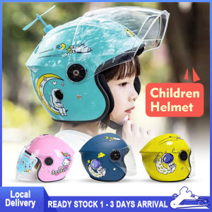 Children Helmet Open Face Safety Helmet Cartoon Breathable Comfortable Sponge Helmet Boy Girl Four Seasons Universal Helmet