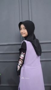 Overall dress anak viral/Malika set kids//Ukuran 8 - 13 tahun