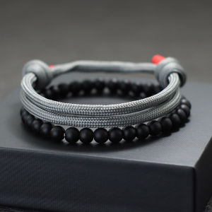 Noter Fashion 2Pcs Men Bracelet Set 2024 Handmade Sliding Adjustable Paracord Braslet Summer Jewelry Surfer Nautical Braclet