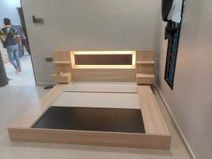 Ready Stock Japanese-Style Bed Frame | Wooden Tatami Bed | Queen & King Size | Minimalist Platform Design | 10.5" Mattress