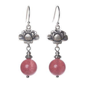 Elegant Original Design 925 Sterling Silver Strawberry Crystal Earrings Vintage Chinese Style Fashion Jewelry for Women
