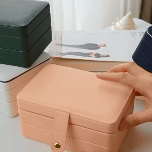 Creative multi-layer jewelry box Earring Necklace Jewelry storage jewelry box pu leather multifunctional jewelry storage box