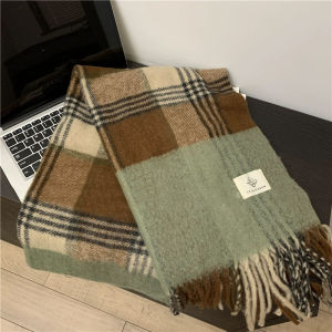 Khăn Choàng Len Giả Dày Màu Đỏ Noel Cho Nữ Phong Cách Hàn Quốc Cổ Điển Khăn Choàng Cổ Chống Lạnh Mùa Đông Thời Trang