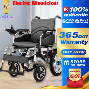 AIDEAL Electric Wheelchair for Senior Intelligent Automatic Carbon Steel Folding Lightweight Multifunctional Wheel Chair