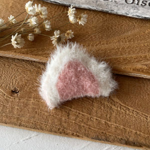 Stuffed Angel Wings Fabric Ear Ribbon Bows Decoration Lace Embroidered Cloth Stickers Handicraft DIY Material