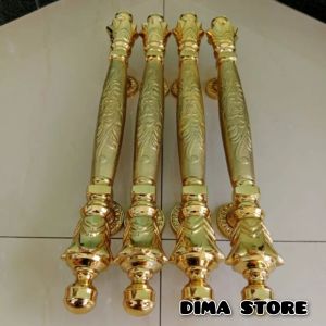Terbaru Handle Pintu Rumah Kuningan 45 Cm Tatikan Pintu Kupu Tarung Rumah Set Kunci Kuat Awet Anti Karat