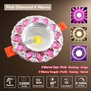 Downlight RGB Motif 3W + 3 Ganti Warna Otomatis/Manual