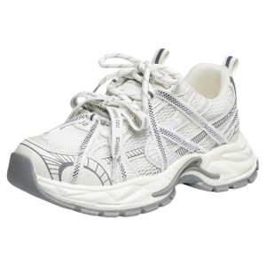 Reddragonfly | Thick Soled Glittery Lace-up Casual Shoe