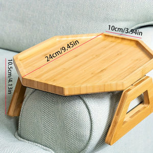 Foldable Round Lazy Sofa Wooden Tray