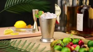 Stainless Steel Cocktail Mug Mint Julep Cups Moscow Mule Cups Metal Cocktail Cups for Bars & Parties Dishwasher Safe Wine Glass