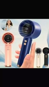 City Goods (S001) 4000mAh Mini Turbo Fan Rechargeable Handheld 100 Gear Wind Speed Digital Display