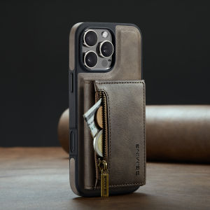 Luxury Brand 2-in-1 Leather Wallet Phone Case Stand For Magsafe iPhone 17 Air 16 15 14 Plus 13 12 11 Pro Max Magnetic Card Cover