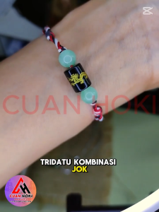 Cuan-Hoki Gelang Tridatu Aura Keberuntungan Rejeki Perlindungan Kombinasi Batu Giok Asli Khas Bali Original Gelang Aura Tridatu Bisa Cod