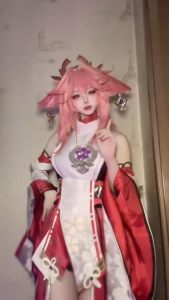 Game Genshin Impact Cosplay Yae Miko Cosplay Costume Full set Guuji Yae Battle Suit Anime Uniform Yae Miko wig Halloween costume For Women