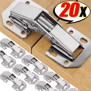 10/20/30 Sets Hidden Hinges for Cabinet Doors / Frameless Cabinet Hinges / Concealed Surface Mount Cabinet Hinges / 90 Degree Hydraulic Soft Close Hinges