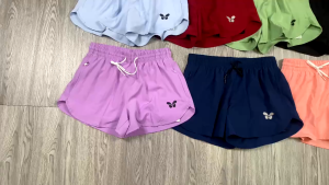 Quần Short Thể Thao Nữ MILAVY 2 Lớp Có Túi Khoá Kéo Vải Dù Nhẹ Mát Tập Gym Chạy Bộ Pickleball - QN07