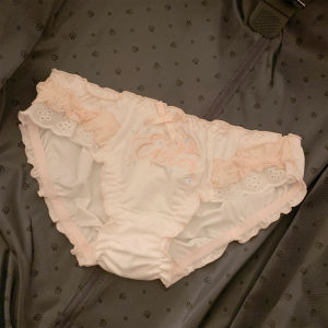 Sweet Cute Womens Cotton Triangle Panties Low Waist Butterfly Knot Design Breathable Comfortable Underwear Daily Wear