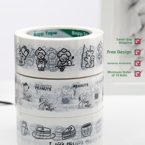 Transparent Snuke Tape Cute Cartoon Character Packing Sealing Box Adhesive Tape Personalized Print Paper Brand Creater