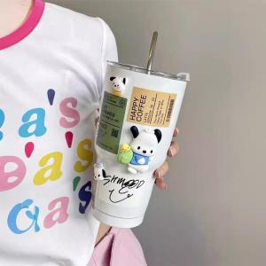 DIHUANTUO | Large Capacity Insulated Stainless Steel Cup with Straw