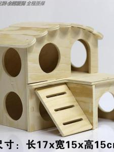 Luxury Acrylic Hamster Cage Double Layer Villa Large Size Transparent No Biting Required for Golden Retriever Hounds And Hamsters