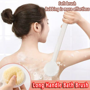 Long Handle Bath Brush Cleaning Back Scrubber Body Brush Bath Body Cleaning Brush Back Scrubber Rubbing Gadget Exfoliating Shower Skin Cleaning Tool Berus Badan Mandi 软毛沐浴刷