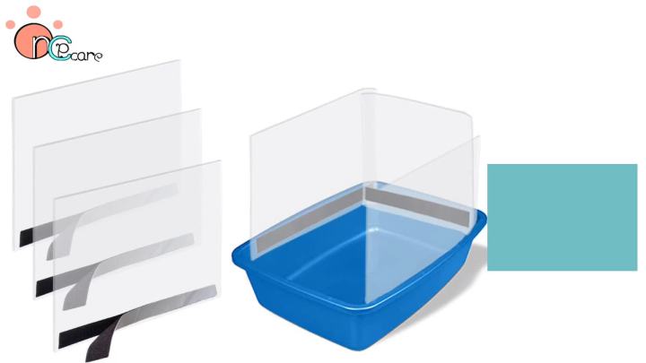 Oncpcare 3-pack Kattenbak Plasschilden – Hoge Kant, PVC, Voorkomt Plas Tegen De Muur