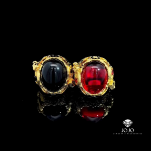 N1159 Nhẫn nam phong thủy thiết kế hình RỒNG 2 bên cao cấp sang trọng JOJO